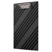 黒と木炭ストライプ五柄 クリップボード (左)