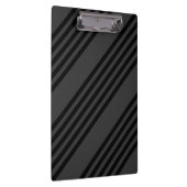 黒と木炭ストライプ五柄 クリップボード (右)