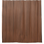 黒と桃の垂直ストライプ シャワーカーテン (正面)