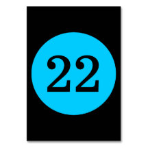 黒と水色の青の円の表の番号