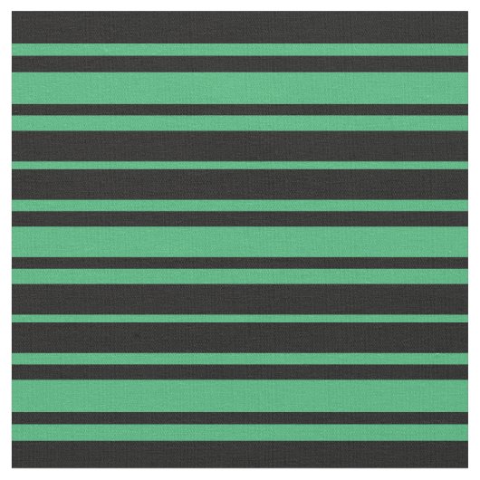 黒と海のグリーンパターン ファブリック (クローズアップ)