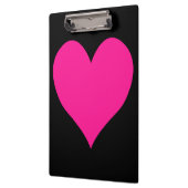 黒と深いのピンクのハート図形 クリップボード (左)