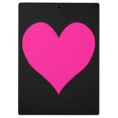 黒と深いのピンクのハート図形 クリップボード (裏面)