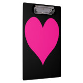 黒と深いのピンクのハート図形 クリップボード (右)