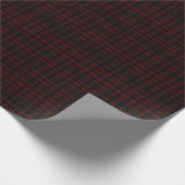 黒と深紅のダークチェック柄 ラッピングペーパー (角)
