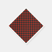 黒と深紅の市松模様 スタンダードカクテルナプキン (角)