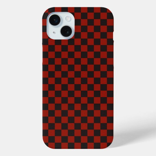 黒と深紅の市松模様 Case-Mate iPhoneケース (裏面)