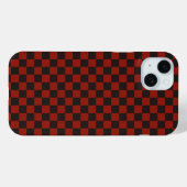 黒と深紅の市松模様 Case-Mate iPhoneケース (裏面 (横))