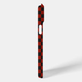 黒と深紅の市松模様 Case-Mate iPhoneケース (裏面 / 右)