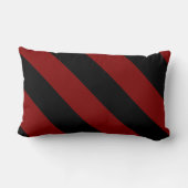 黒と濃い赤 ランバークッション (裏面)