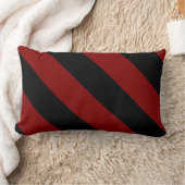 黒と濃い赤 ランバークッション (ブランケット)