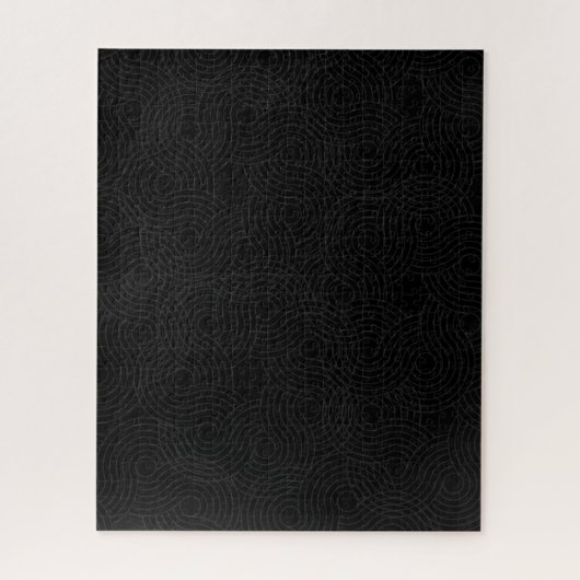 黒と濃無地のい灰色の幾何学的錯覚 ジグソーパズル (縦)