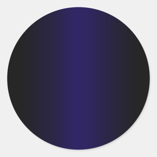 黒と濃紺のグラデーション無地 ラウンドシール (正面)