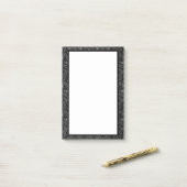 黒と灰のゴシックローズ ポストイット (デスク上)