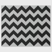 黒と灰色のエクストララージシェブロンのラッピング紙 ラッピングペーパー (フラット)