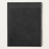 黒と灰色のエレガント花 プランナー手帳 (裏面)