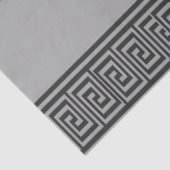 黒と灰色のギリシャのキーライン 薄葉紙 (詳細)