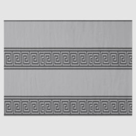 黒と灰色のギリシャのキーライン 薄葉紙