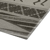 黒と灰色のココペリアステカ模様 カッティングボード (角)