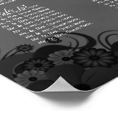 黒と灰色のゴシック15結婚のテーブル座席表 ポスター (角)