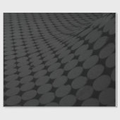 黒と灰色のサーフェ点々のあるス ラッピングペーパー (フラット)