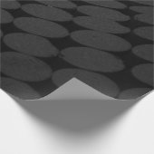 黒と灰色のサーフェ点々のあるス ラッピングペーパー (角)