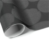 黒と灰色のサーフェ点々のあるス ラッピングペーパー (ロールコーナー)
