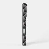 黒と灰色のスケール iPhone 16ケース (右側面)