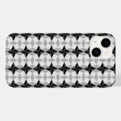 黒と灰色のスターバストとロームバスパターン Case-Mate iPhoneケース (裏面 (横))