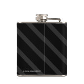黒と灰色のストライプ-Groomsmen フラスク (裏面)