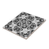 黒と灰色のダマビクトリアンスクの装飾 タイル (側面)