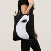 黒と灰色のトートバッグ トートバッグ (クローズアップ)