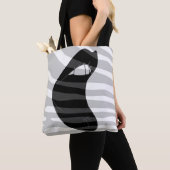 黒と灰色のトートバッグ トートバッグ (クローズアップ)