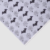 黒と灰色のハロウィーンこうもりとスパイダーウェブ 薄葉紙 (詳細)