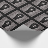 黒と灰色のハロウィーンゴシックの棺 ラッピングペーパー (角)