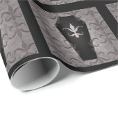 黒と灰色のハロウィーンゴシックの棺 ラッピングペーパー (ロールコーナー)