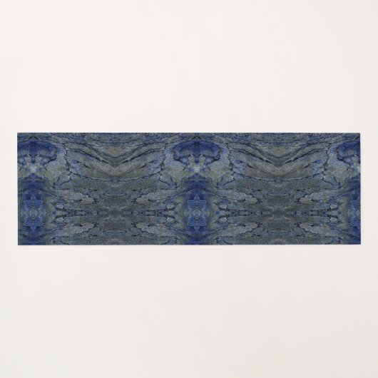 黒と灰色のパターン ヨガマット (裏面(横))