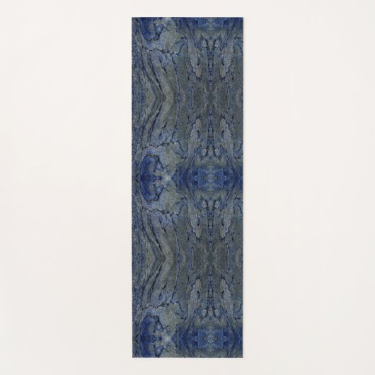 黒と灰色のパターン ヨガマット (正面)