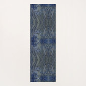 黒と灰色のパターン ヨガマット (裏面)