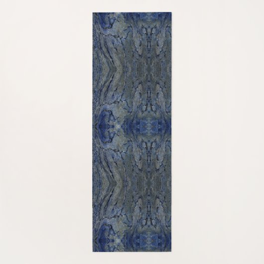 黒と灰色のパターン ヨガマット (裏面)