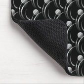 黒と灰色のファンシー渦巻きマウスパッド マウスパッド (コーナー)