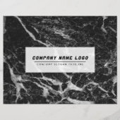 黒と灰色のフェイク大理石サービス価格表 チラシ (裏面)