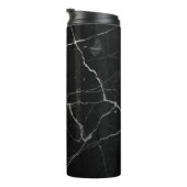 黒と灰色のフェイク大理石テクスチャ タンブラー (回転右)