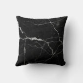 黒と灰色のフェイク大理石 クッション (裏面)