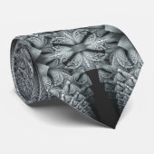 黒と灰色のフラクタル ネクタイ (ロール)