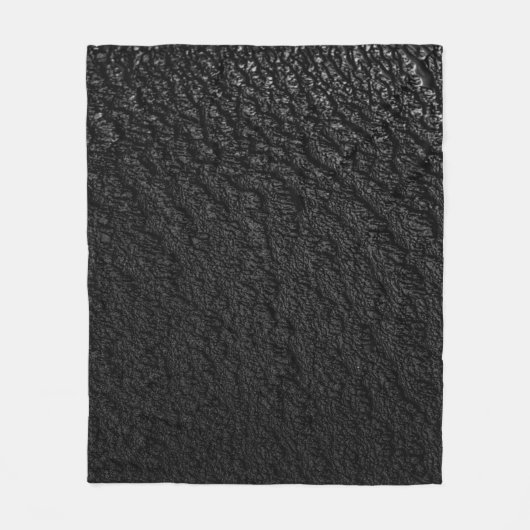 黒と灰色のフローラ織物 フリースブランケット (正面)
