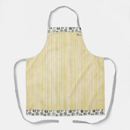 黒と灰色のモダン水玉模様 エプロン