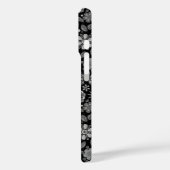 黒と灰色のレトロフラワーパターン Case-Mate iPhoneケース (裏面 / 左)