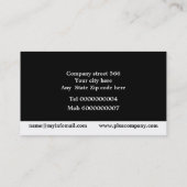 黒と灰色の交差した曲線と円 名刺 (裏面)