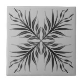 黒と灰色の半透明テクスチャ付き羽毛離れ タイル (正面)